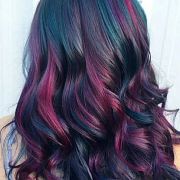 Accessories Blue Purple Synthetic Half Wig Straight Poshmark